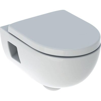 Geberit 300 Basic wandclosetpack diepspoel rimfree 37x53cm met softclose closetzitting wit s8p00090000g