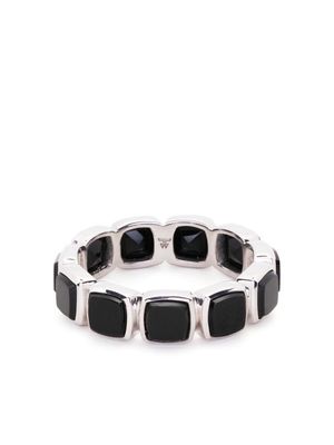 Tom Wood bague ronde Cushion sertie d'onyx - Noir