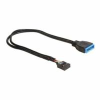 USB-kabel DELOCK 83281 30 cm Zwart - thumbnail