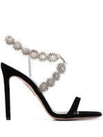 Aquazzura sandales Comet 110 mm à ornements en cristal - Noir