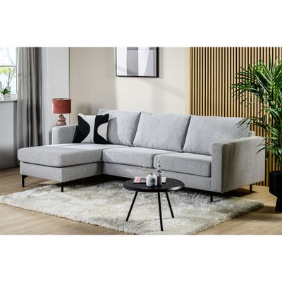 Haluta - Hoekbank Joop - 255 x 155 x 85 cm - Grijs - Links