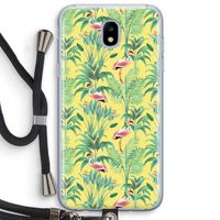 Flamingo party: Samsung Galaxy J5 (2017) Transparant Hoesje met koord