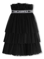 Karl Lagerfeld Kids jupe à superpositions en tulle - Noir - thumbnail