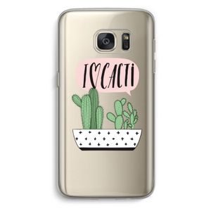 I love cacti: Samsung Galaxy S7 Transparant Hoesje