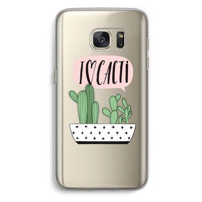 I love cacti: Samsung Galaxy S7 Transparant Hoesje