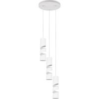LED Hanglamp - Trion Meser - GU10 Fitting - 3-lichts - Rond - IP20 - Mat Wit - Metaal