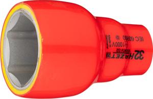 HAZET Dopsleutel · geïsoleerd 900KV-32 · 1/2 inch (12,5 mm) vierkant hol · Buiten-zeskant-tractieprofiel · SW 32 mm
