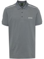 BOSS polo à logo imprimé - Gris - thumbnail