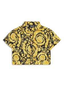 Versace Kids chemise à imprimé baroque - Noir