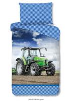 Good Morning Kinderdekbedovertrek "tractor" - Groen - (140x200 cm) - Katoen