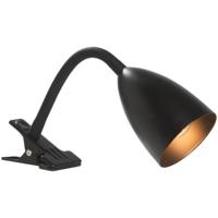 Leen Bakker - Bedklemlamp Knijper - - E14 - 35xØ9 Cm - Metaal - Zwart