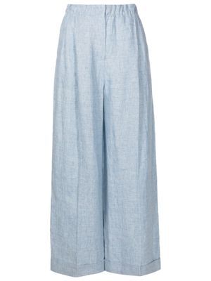 Emporio Armani pantalon à taille élastique - Bleu