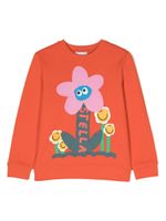 Stella McCartney Kids sweat Glitzernde Kameratasche à fleurs - Orange - thumbnail