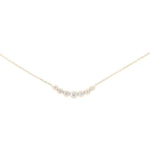 Glow 202.0679.45 Ketting Dots geelgoud-zirconia wit 42,5-45 cm