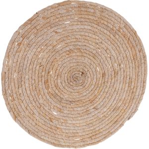 Rieten gevlochten placemats 38 cm rond