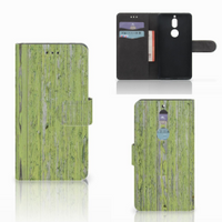 Nokia 7 Book Style Case Green Wood - thumbnail