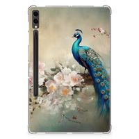 Back Case voor Samsung Galaxy Tab S9 Plus Vintage Pauwen - thumbnail