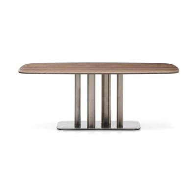 Kave Home Melvar eettafel 180x100 cm fineer walnoot
