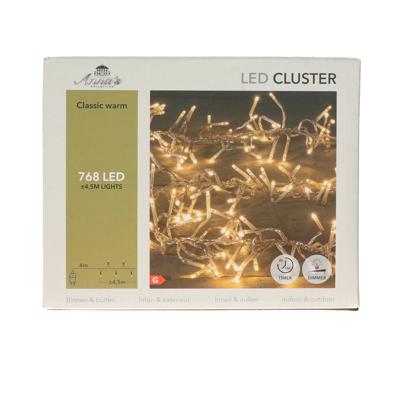 Clusterverlichting - 768 led lampjes - klassiek warm wit - 450 cm - kerstverlichting