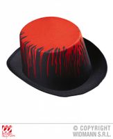 Hoge hoed zwart met bloed