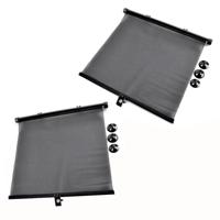 ProPlus Auto rolgordijnen - set van 2x st - 54 x 45 cm - voor zijramen - zonnescherm