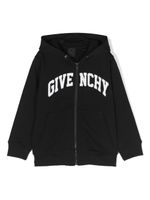 Givenchy Kids hoodie zippé à logo imprimé - Noir - thumbnail