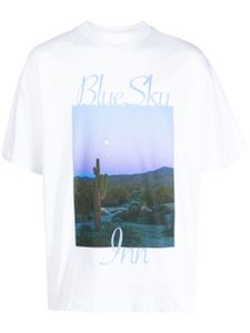 BLUE SKY INN t-shirt à imprimé photographique - Blanc