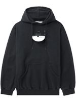 Doublet hoodie en coton à broderies - Noir - thumbnail