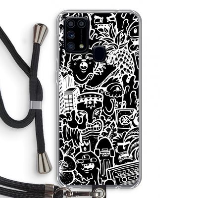 Vexx Black Mixtape: Samsung Galaxy M31 Transparant Hoesje met koord