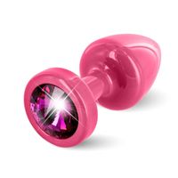 diogol - anni butt plug rond roze / roze 25 mm
