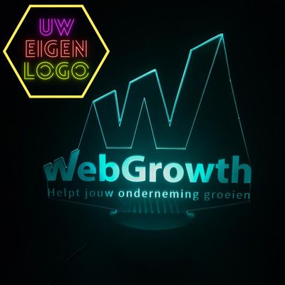 3D LED LAMP - Uw Eigen Logo - Ontwerp-zelf.nl