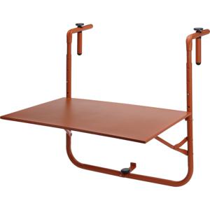 Progarden Balkon tafel - metaal - mat terracotta - 60 x 43 cm