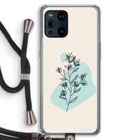 Violets are blue: Oppo Find X3 Pro Transparant Hoesje met koord