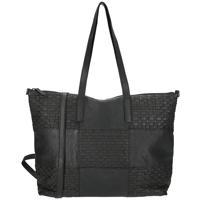 Enrico Benetti Leren Shopper/Schoudertas Sicily Zwart