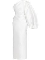 Solace London robe longue Aurelia à design asymétrique - Blanc