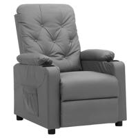 Fauteuil verstelbaar kunstleer grijs