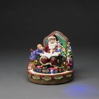 Konstsmide Kerstman verlichting - Kerstman op stoel en trein - met 8 liedjes
