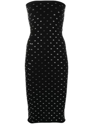Alexander Wang robe-bustier à ornements en cristal - Noir