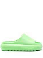 MSGM claquettes à logo embossé 45 mm - Vert - thumbnail