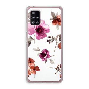 Geschilderde bloemen: Samsung Galaxy A51 5G Transparant Hoesje