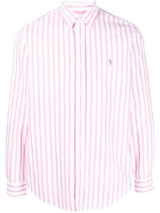 Polo Ralph Lauren chemise rayée à logo brodé - Rose