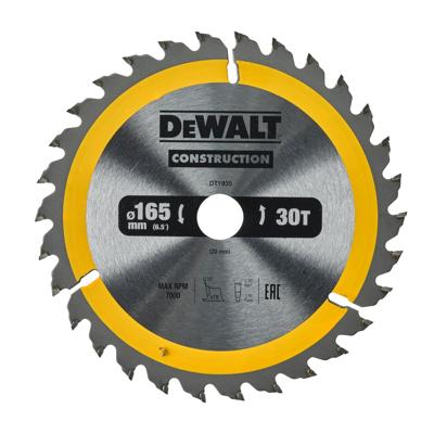 DeWALT Cirkelzaagblad voor Hout | Construction | Ø 165mm Asgat 20mm 30T - DT1935-QZ