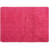 MSV Badkamerkleedje/badmat tapijt - voor de vloer - fuchsia roze - 50 x 70 cm - langharig - Badmatjes - thumbnail
