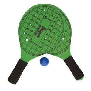 Actief speelgoed tennis/beachball setje groen met tennisracketmotief   -