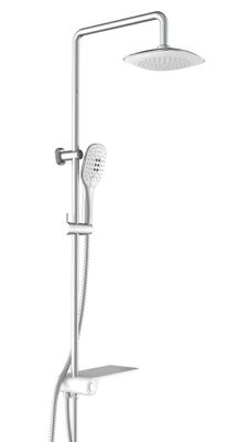 Schutte AQUASTAR hoofddouche set met zijdelingse planchet | chroom-wit
 60510