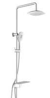 Schutte AQUASTAR hoofddouche set met zijdelingse planchet | chroom-wit
 - 60510 60510