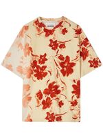 Jil Sander T-shirt met bloemenprint - Beige - thumbnail