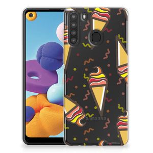 Samsung Galaxy A21 Siliconen Case Icecream