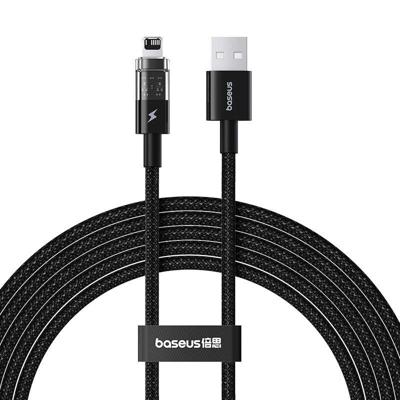Baseus Gem USB naar IP 2.4A snellaadkabel 2 m Zwart