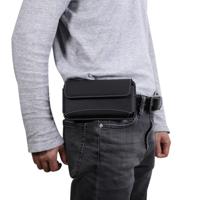 Mannen universele Oxford doek draagbare mobiele telefoon taille Pack lederen Case voor Huawei Mate 20 X / 6 9 Inch of onder Smartphones (zwart)